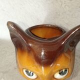Vintage earthenware cat pitcher