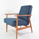 Fauteuil fox bleu chiné