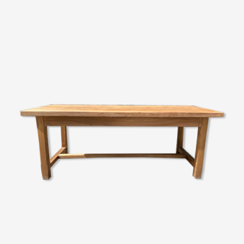 Table de ferme bois brut 200 cm