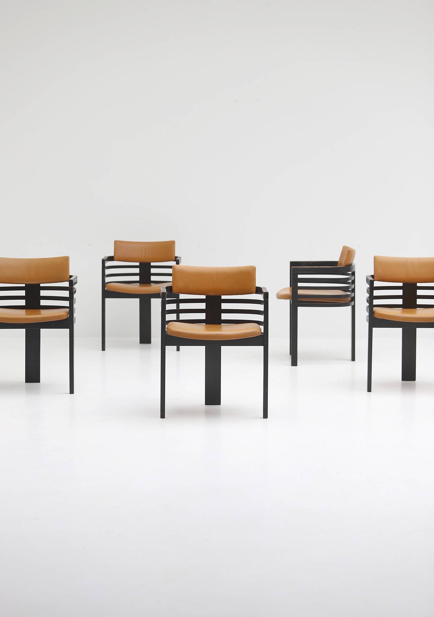 6 chaises de salle à manger par Jean Batenburg pour MI années 1970