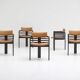 6 chaises de salle à manger par Jean Batenburg pour MI années 1970