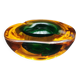 Rare Murano glass "Multi-Color" ashtray with Seguso shell elements