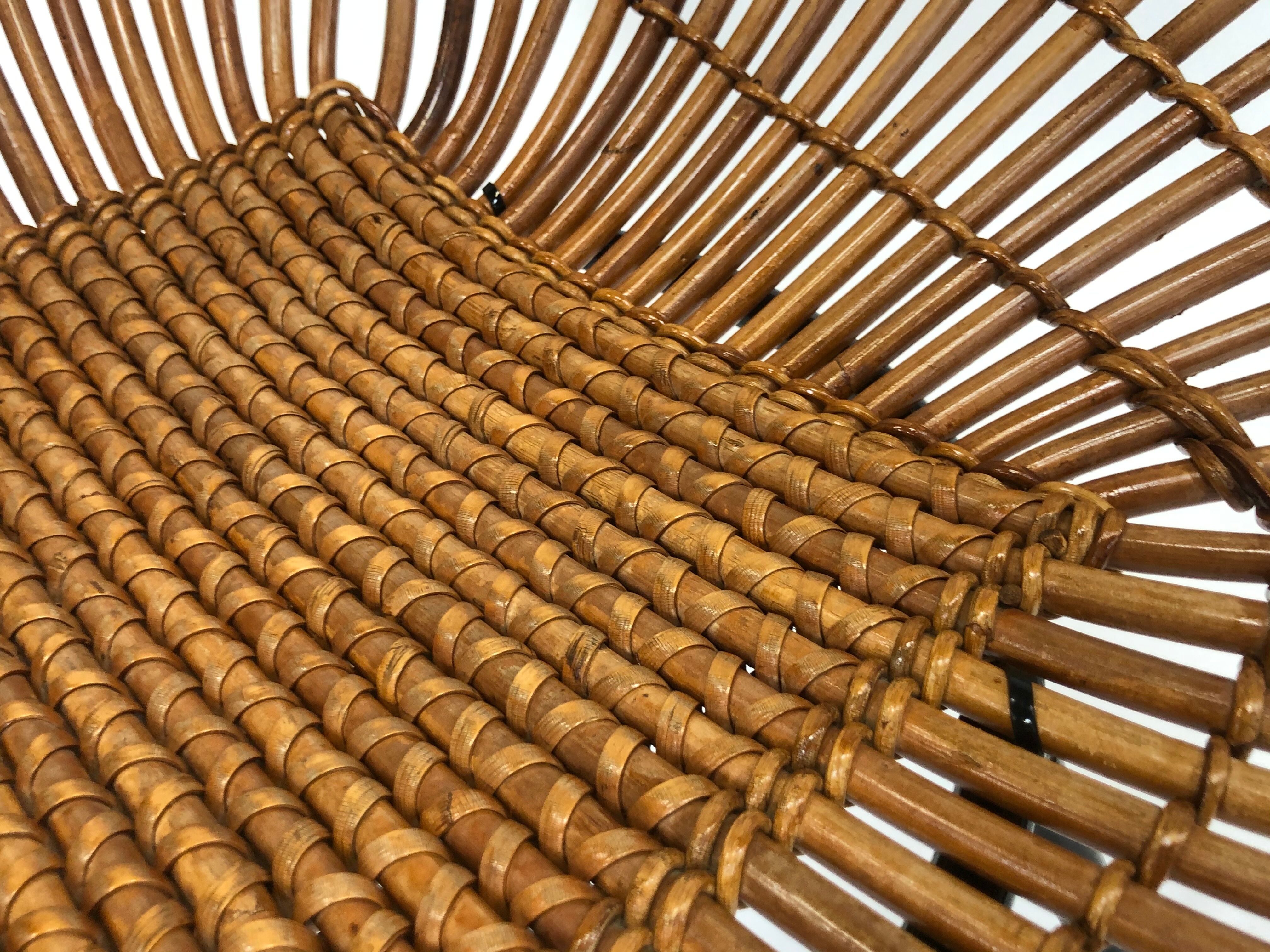 Rohe Noordwolde rattan armchair, 1960, Netherlands