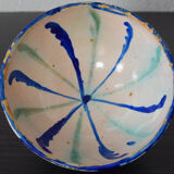 Antique Fajalauza Glazed Terracotta Ceramic Lebrillo Bowl, Granada Spain