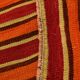 Pumpkin Orange Striped Turkish Woven Kilim Rug, 158x390 Cm