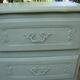 Old louis xv style painted chest of drawers