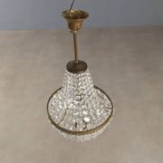 Antique metal and glass chandelier, Italy, 19th century
