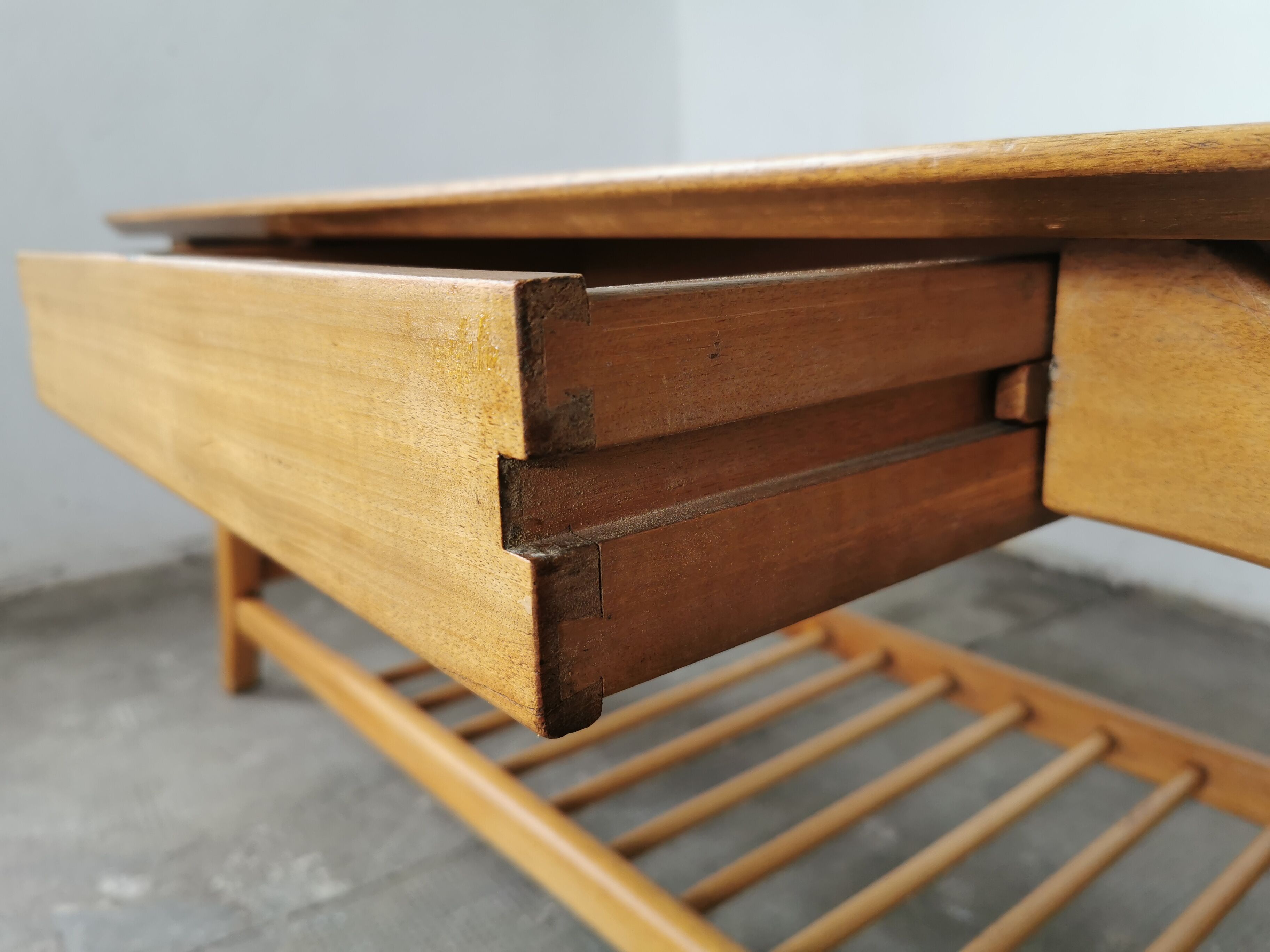 Scandinavian coffee table in blond wood
