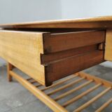 Scandinavian coffee table in blond wood