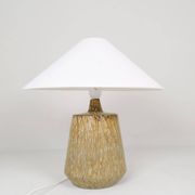 Mid-century ceramic table lamp in earth tones by Gunnar Nylund, Rörstrand, Sweden.