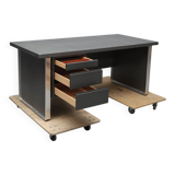 Karl-Erik Ekselius — JOC Vetlanda Desk — 1980s Swedish Modern — Lacquered W