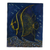 Huile sur toile poisson ange