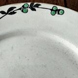 Earthenware dinner plate by Somain Bordier model hand painted