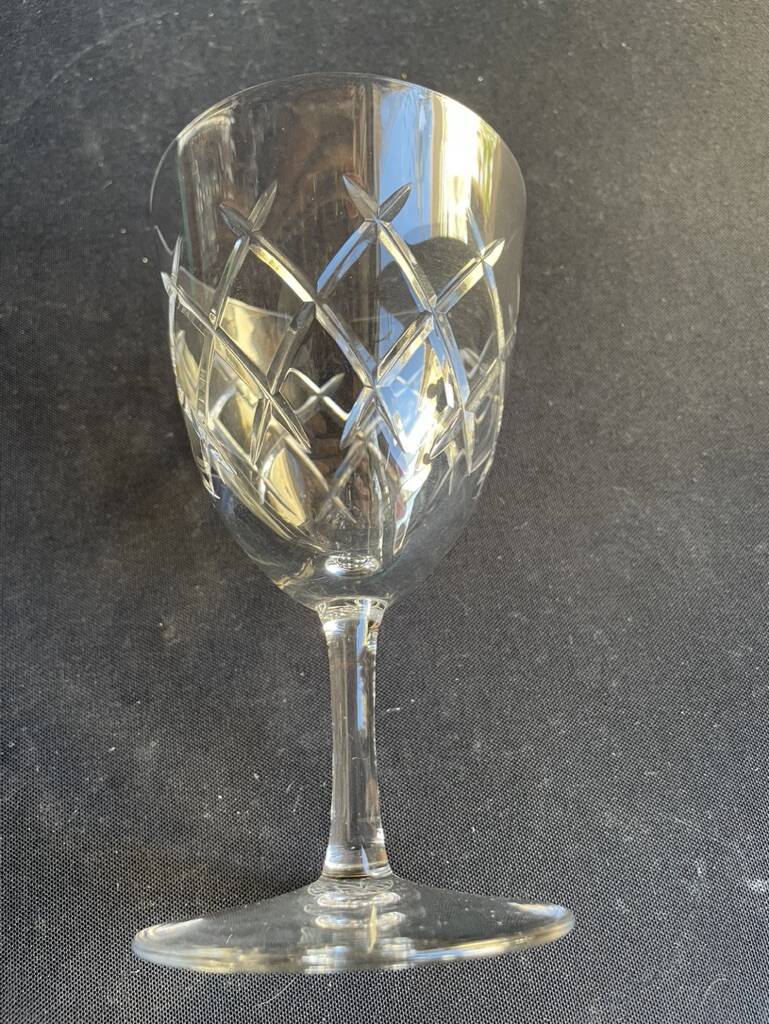 6 water glasses - cut crystal – cristalleries royales de champagne