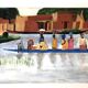 Gouache sur papier "Barque Afrique"