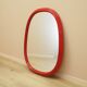 Mirror in a red frame, Danish design, 1970s, made in Denmark