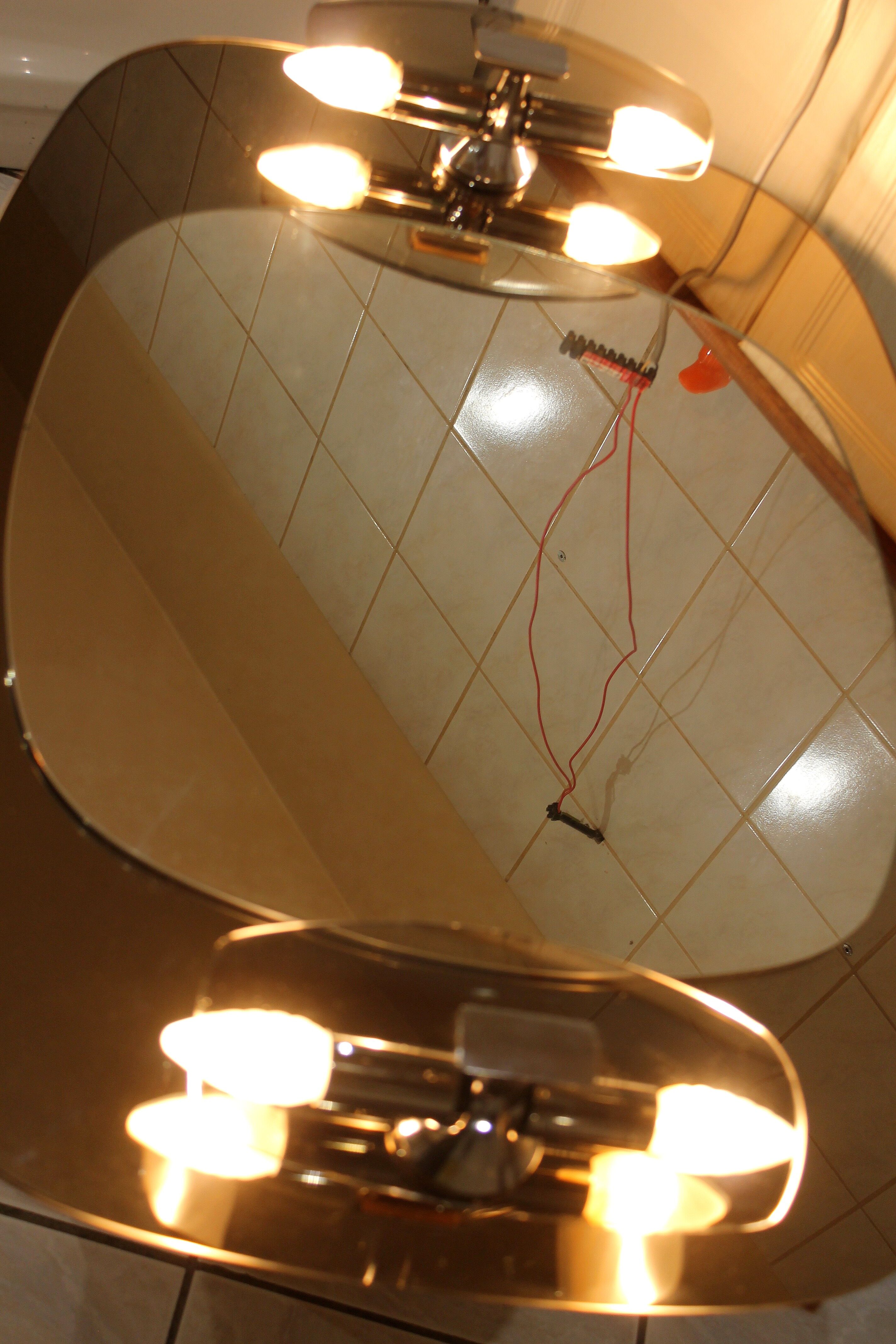 Mirror and bathroom tablet Paleari Bagno 1970