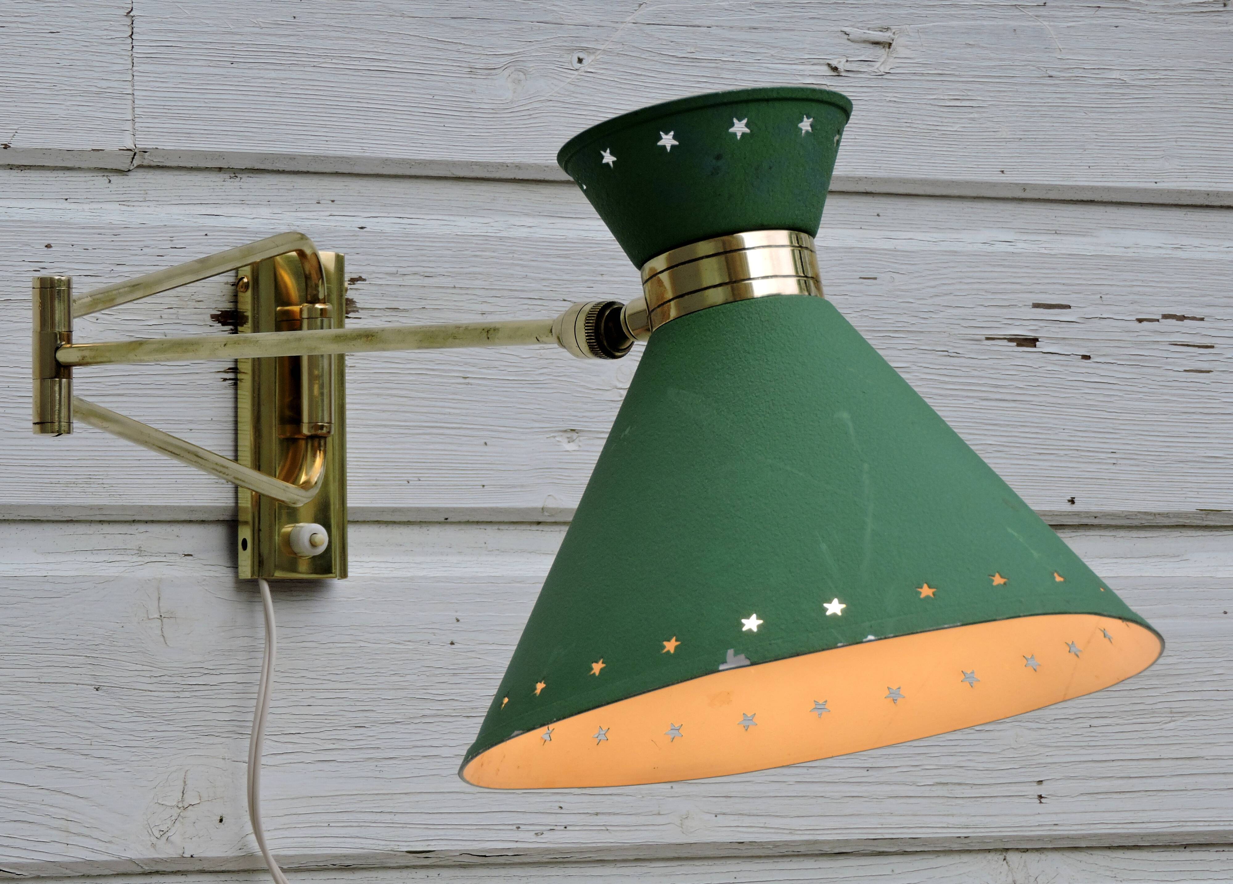 Diabolo wall lamp by René Mathieu, 1950