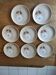 Set of 8 St Amand stoneware plates with Marguerite decor