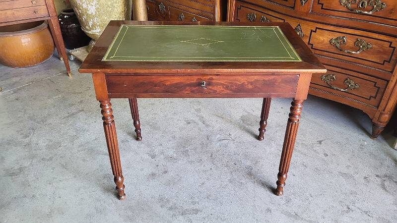 SMALL WRITING DESK WITH 1 DRAWER IN MAHOGANY