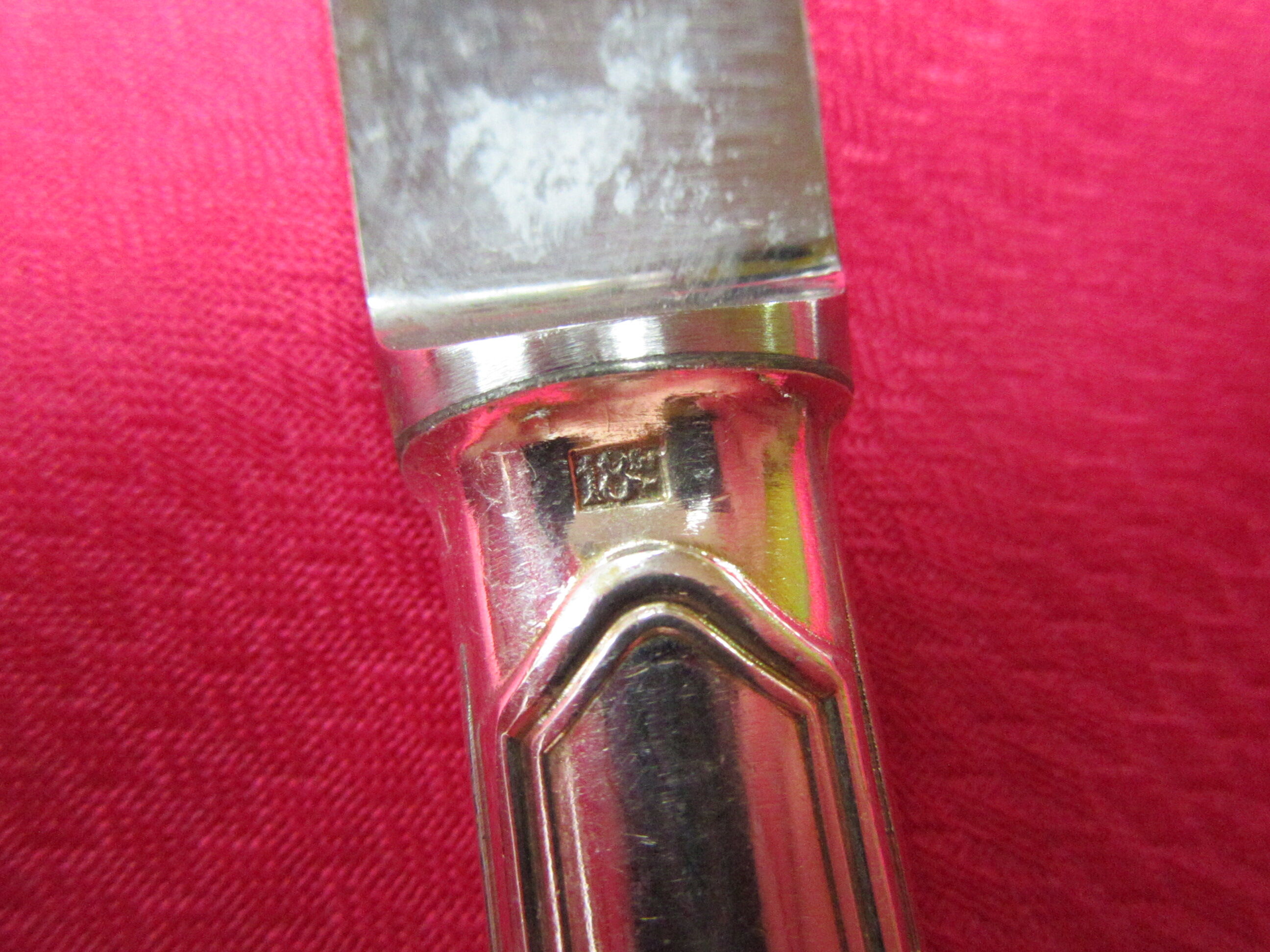 12 knives ercuis metal argente model contours victoria