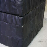 Leather ottoman chest