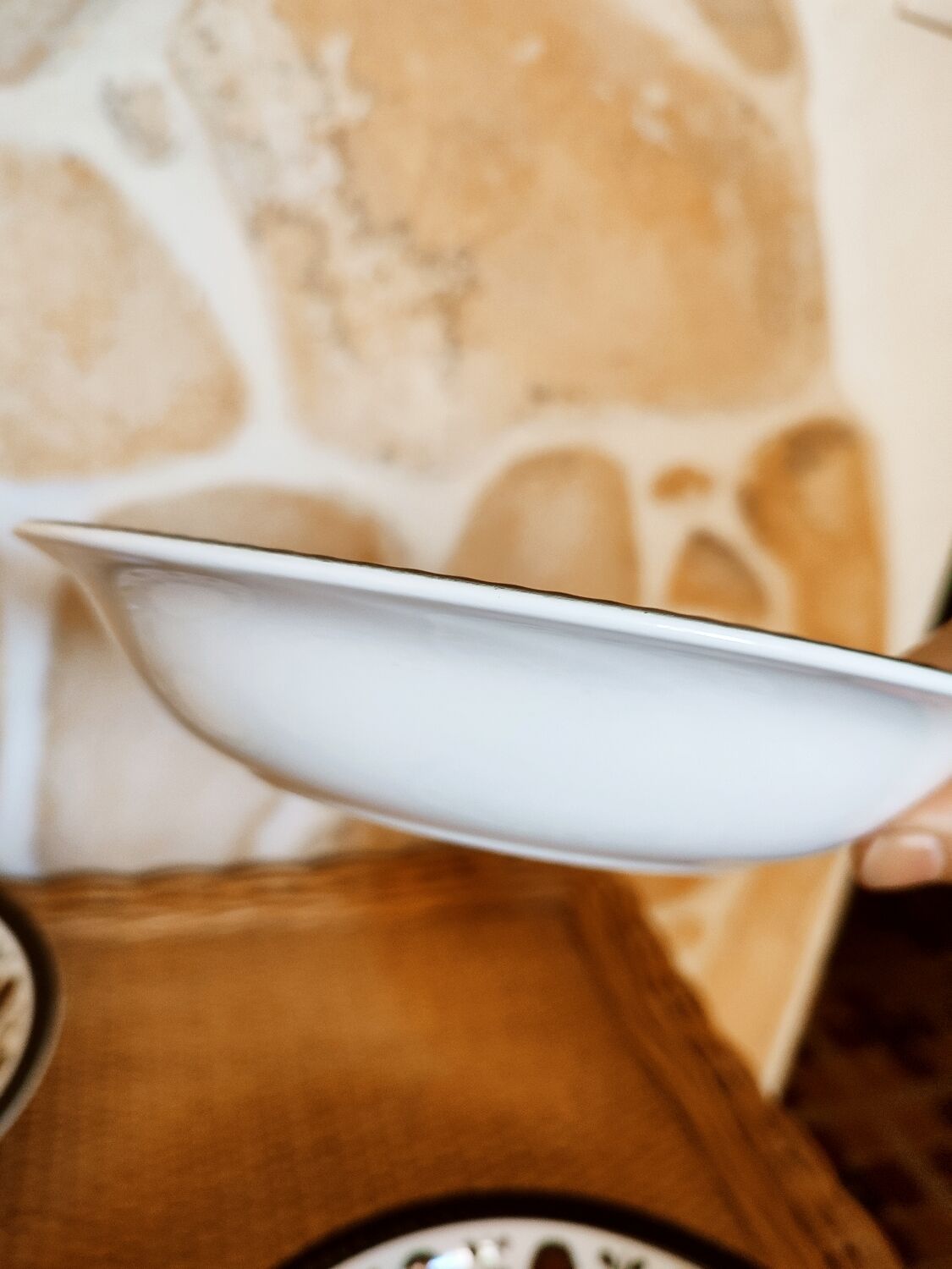 6 soup plates walnut model by Boch
