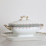 Saucière en porcelaine J Pouyat, Limoges, XIXème