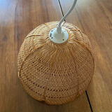 Hanging lamp wicker flower