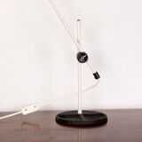 Tilting desk lamp in white metal 1960.