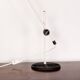 Tilting desk lamp in white metal 1960.
