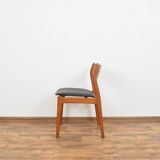 Mid-century danish teak & leather dining chair by P.E. Jørgensen for Farsø Stolefabrik, 1960s