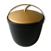 Luxium France ice bucket, made of black and gold metal