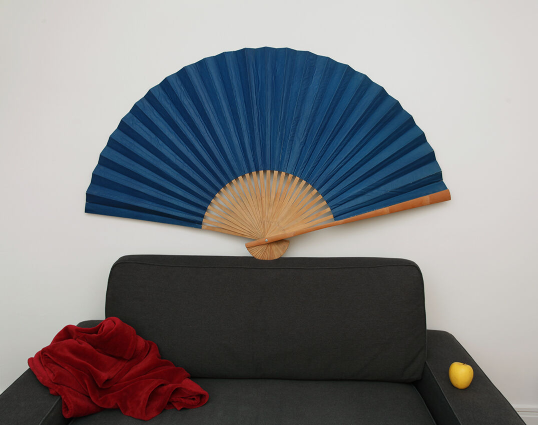 Éventail bleu - 86 x 156 cm