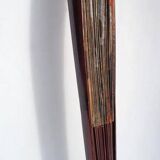 Grand éventail Art Déco grues et Amour en cage