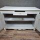 rustic buffet from the Louis XV period in natural wood with a distressed finish