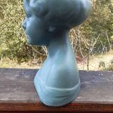 Ceramic bust Sarreguemines France