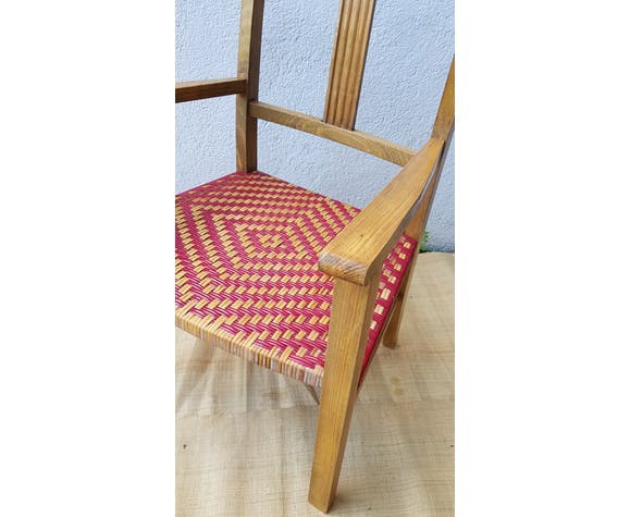 Wood and rattan chair