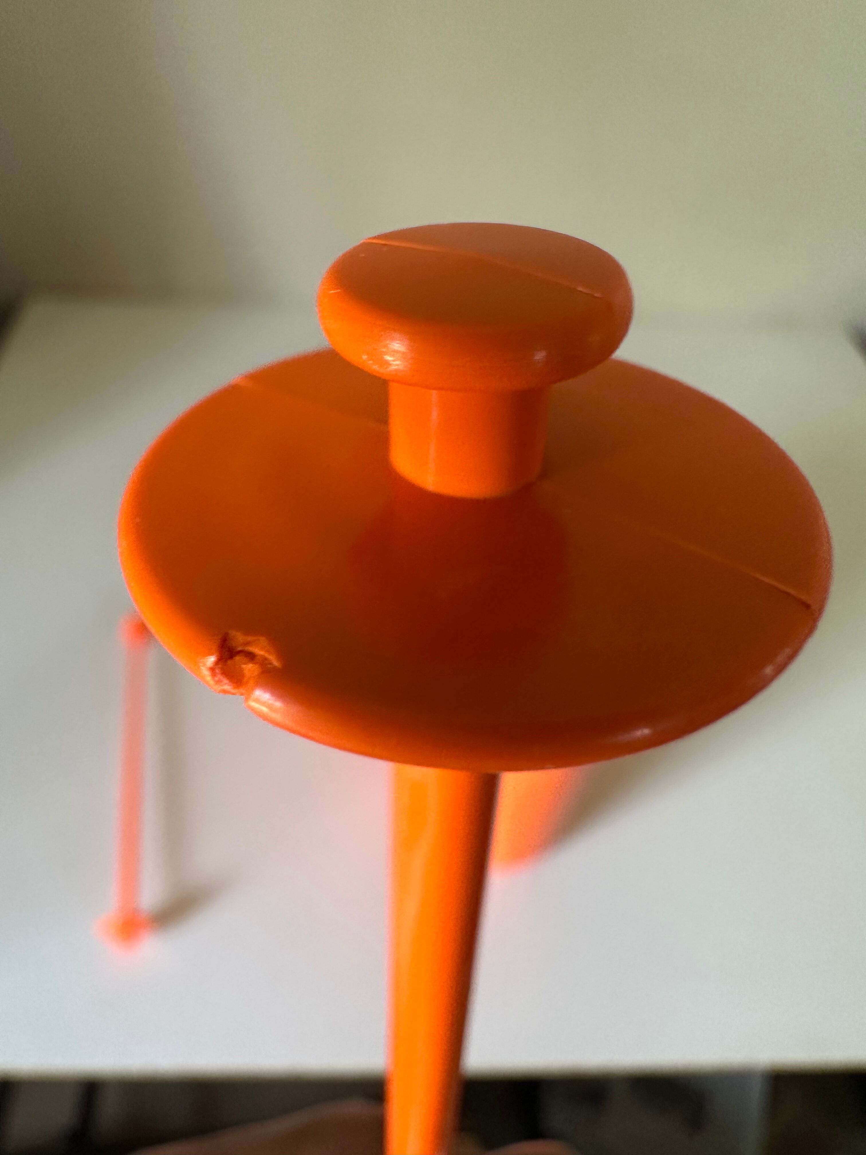 Orange plastic service vintage design orange 70 years
