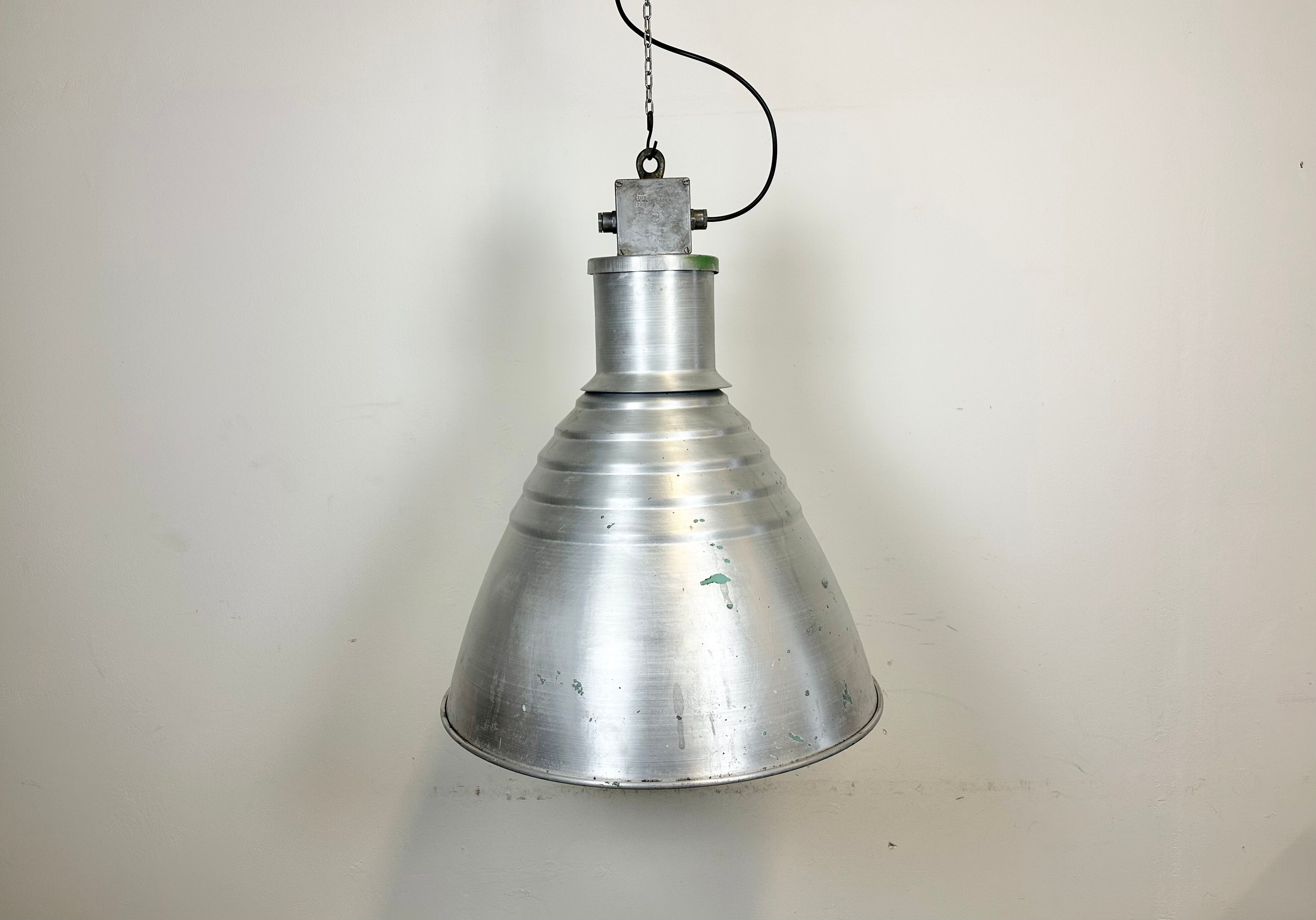 Large Industrial Aluminium Pendant Light from Elektrosvit, 1960s