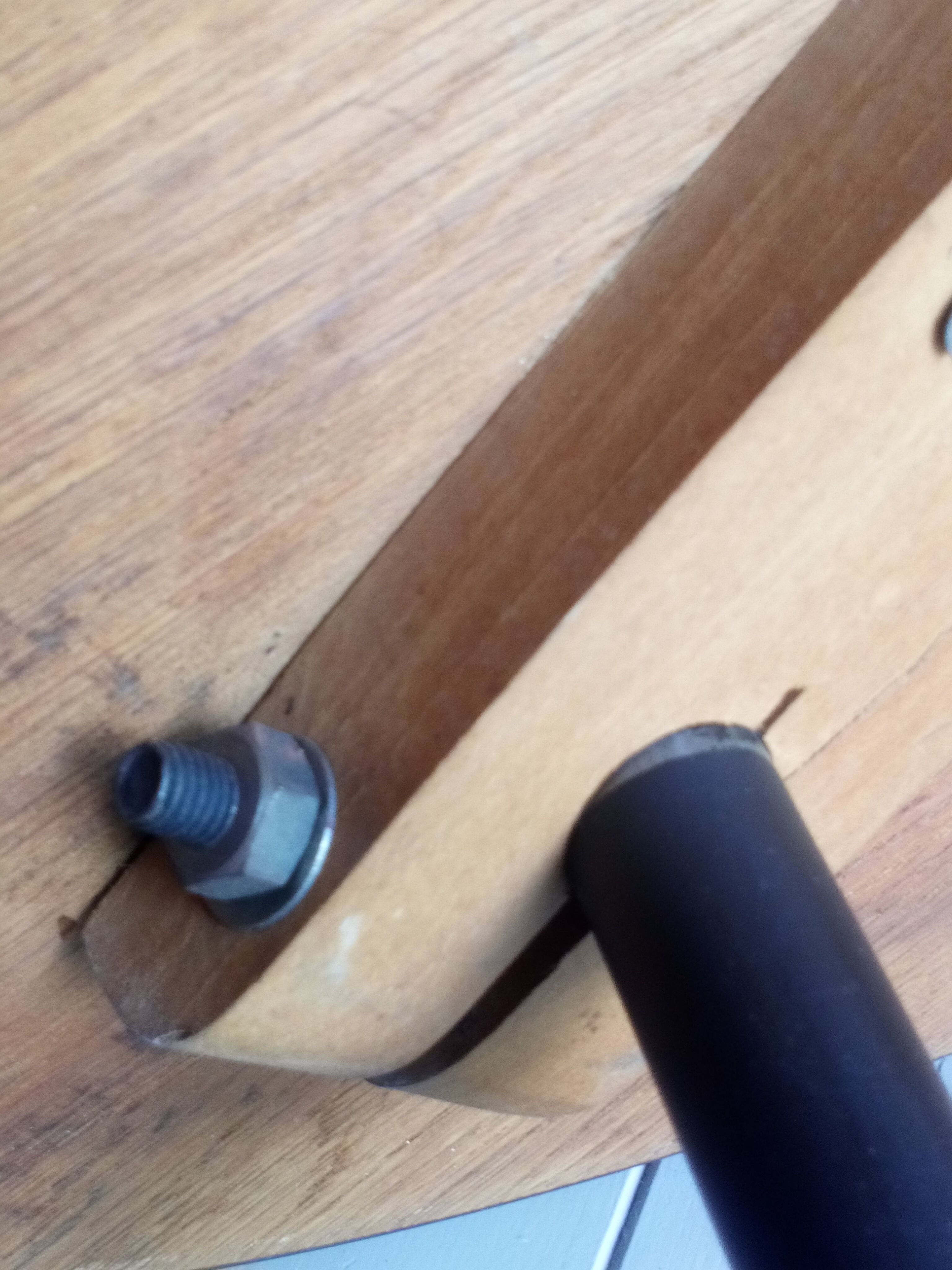 Scandinavian side table shaped bean with three feet