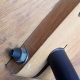 Scandinavian side table shaped bean with three feet