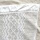 Dessus de lit en laine tricoté vintage 220x240