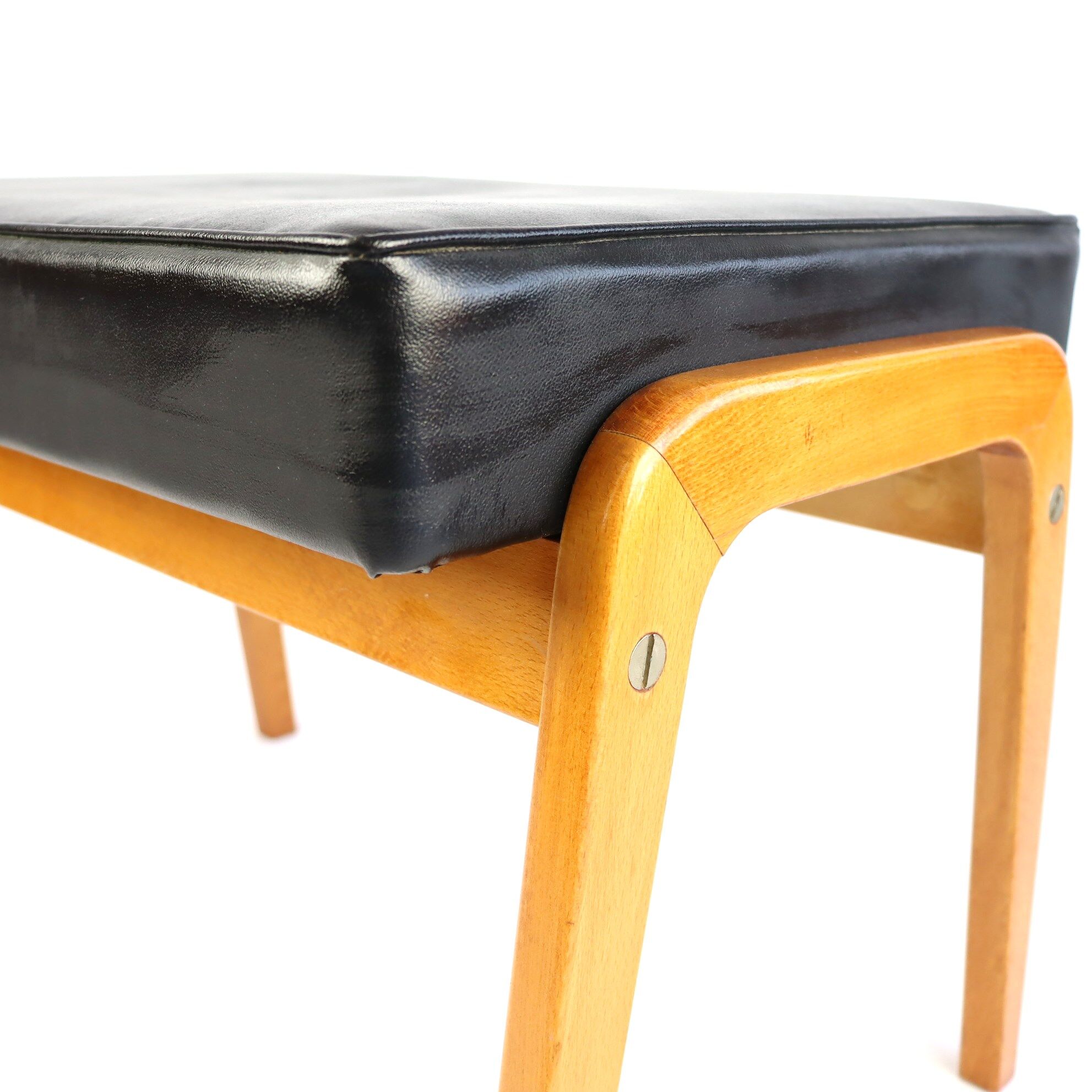 Teak stool and Skaï 60s