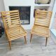 Pair of antique ocean liner armchairs
