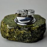 Green alabaster lighter by Romano Bianchi, Italy, 1970