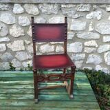 Chaise bois sculpté style médiéval heroic fantasy