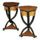 Decorative Italian Burl Maple and Birch wood Side Tables. 1950s
