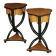 Decorative Italian Burl Maple and Birch wood Side Tables. 1950s