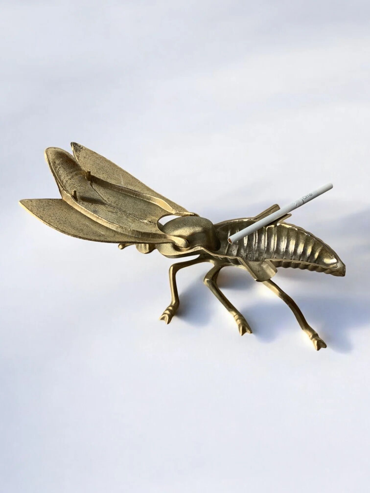 Regency fly ashtray in brass, Spain, 1980s